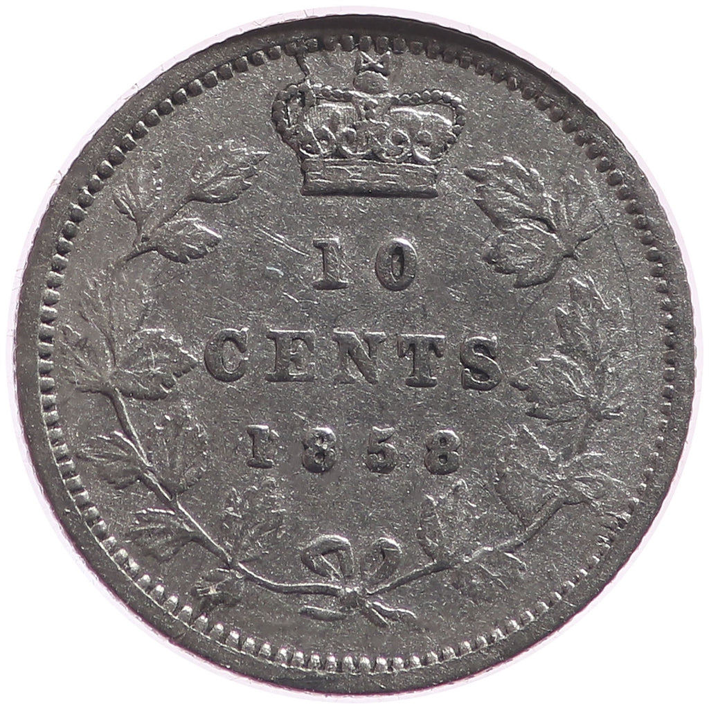 1858 Canada 10-cents VG-F (VG10) $