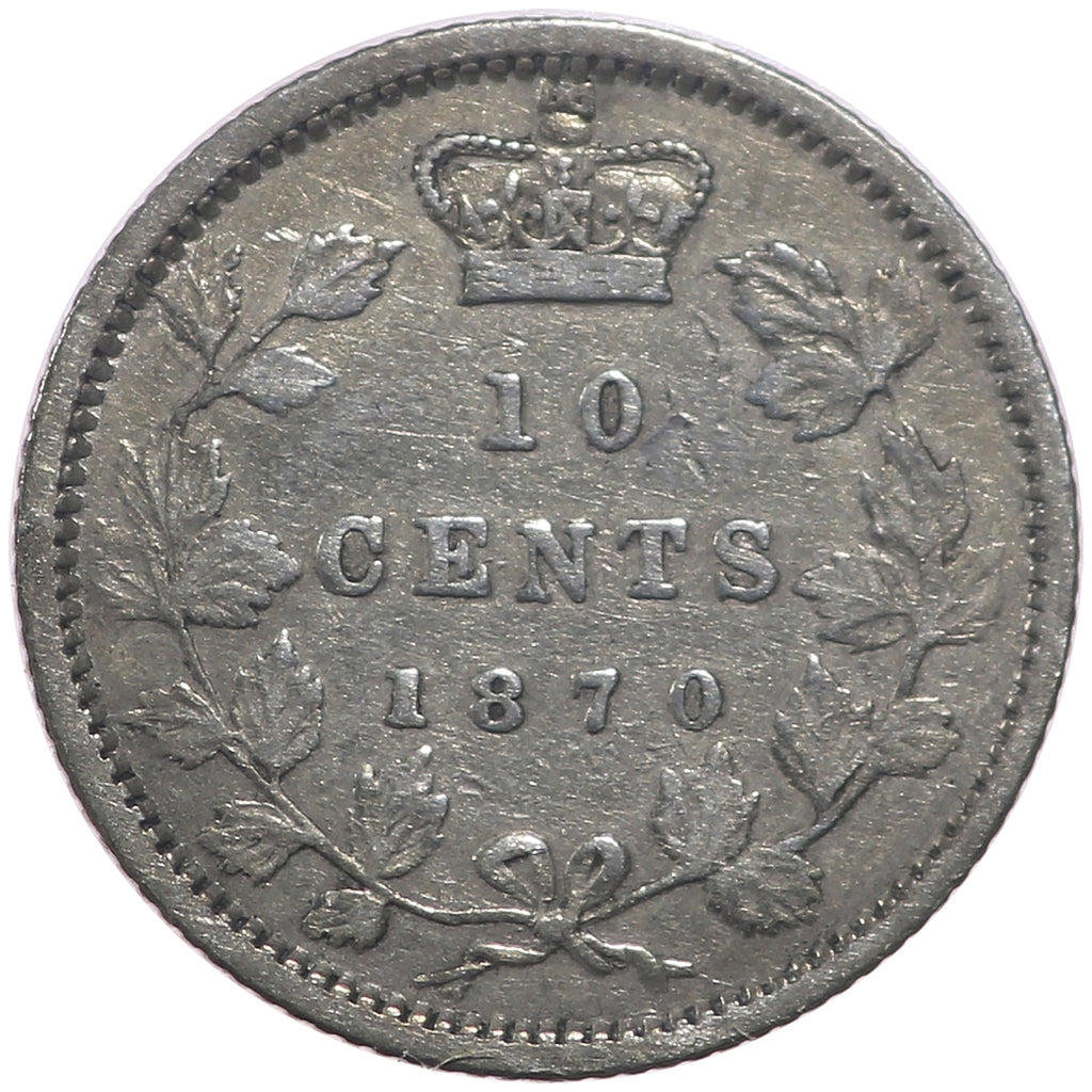 1870 Wide 0 Canada 10-cents Very Good (VG-8) $