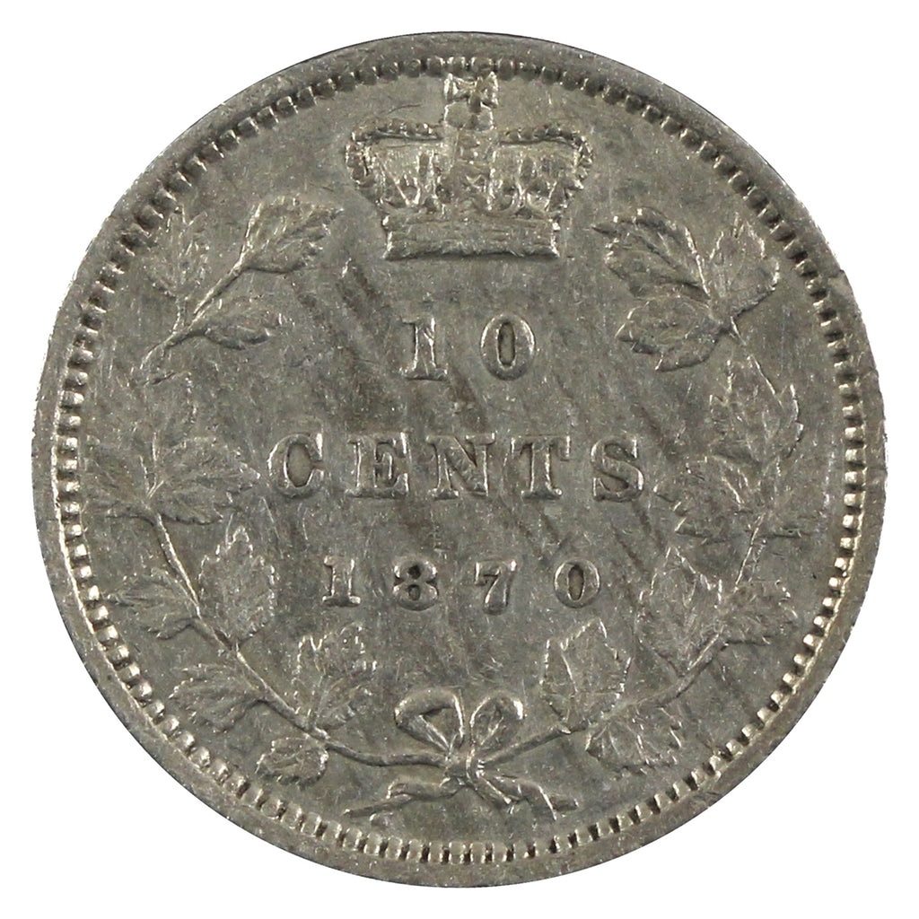 1870 Wide 0 Canada 10-cents Very Fine (VF-20) $