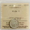 1870 Wide O Canada 10-cents ICCS Certified VF20