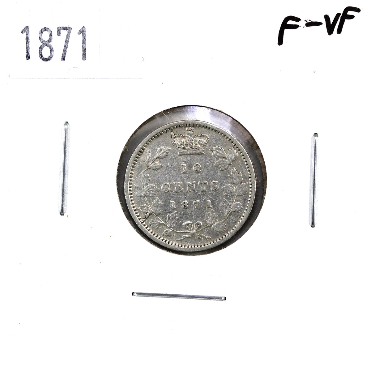 1871 Canada 10-cents F-VF (F15) $
