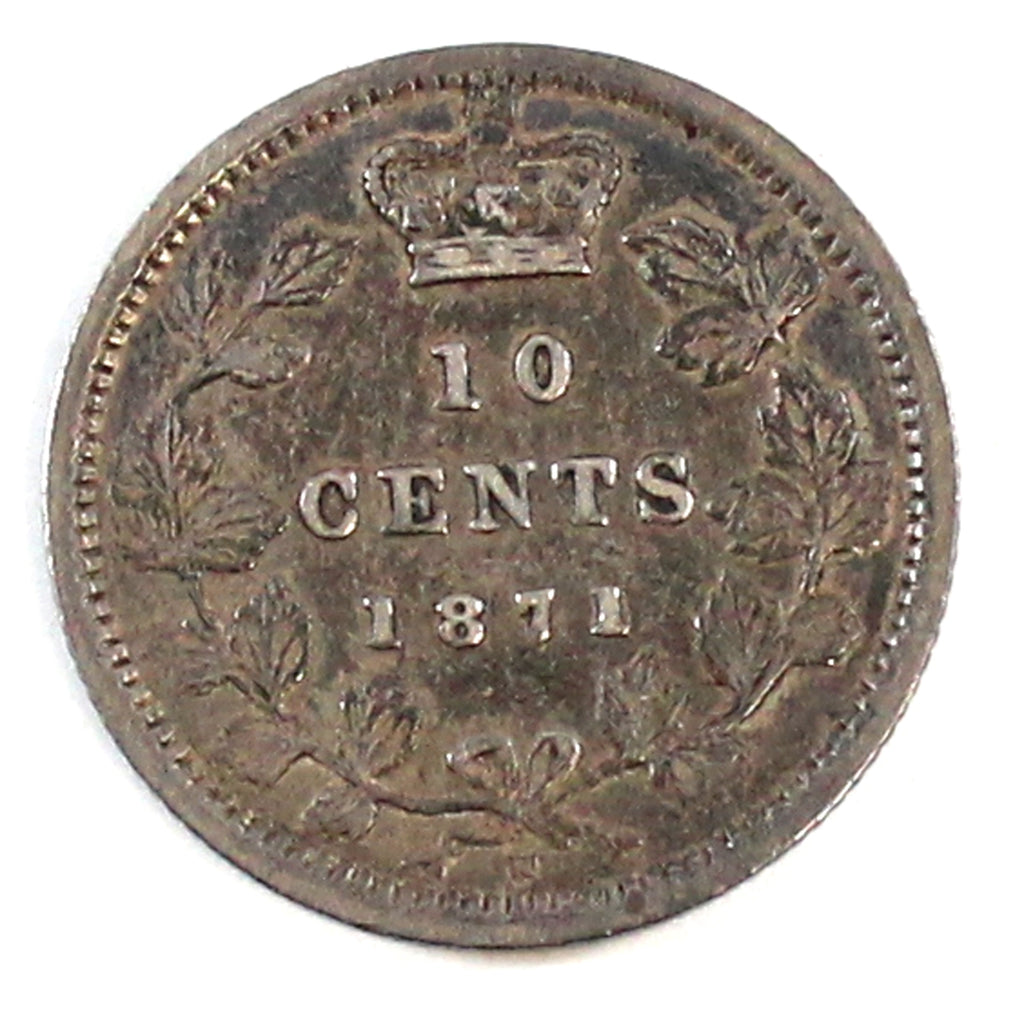 1871H Canada 10-cents VF-EF (VF30) $