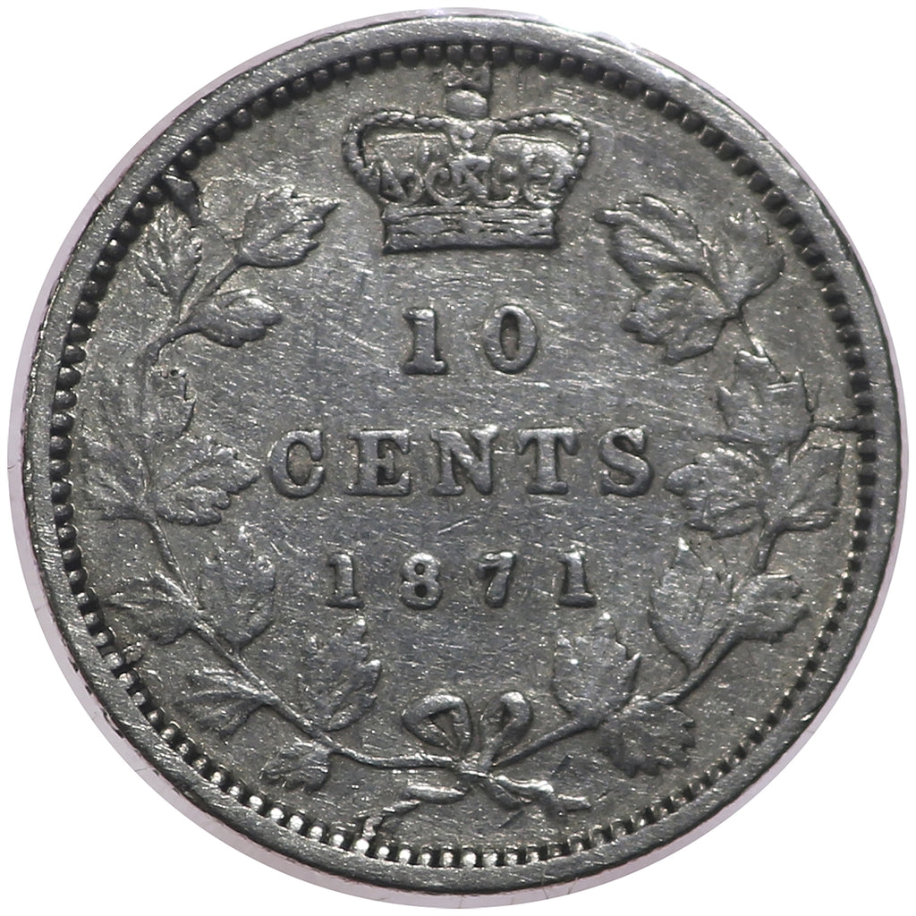 1871H Canada 10-cents Fine (F12) $