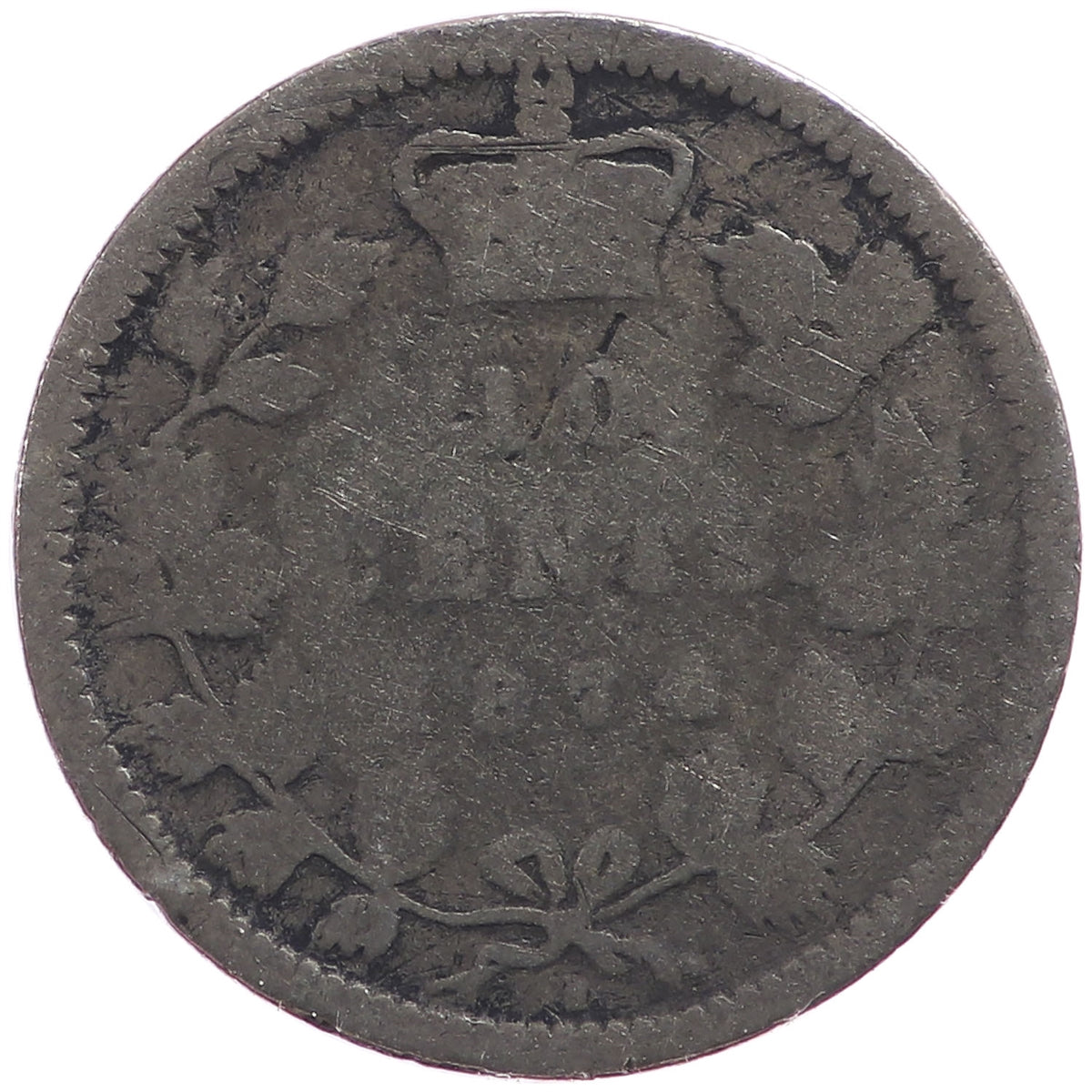 1874H Canada 10-cents About Good (AG3)