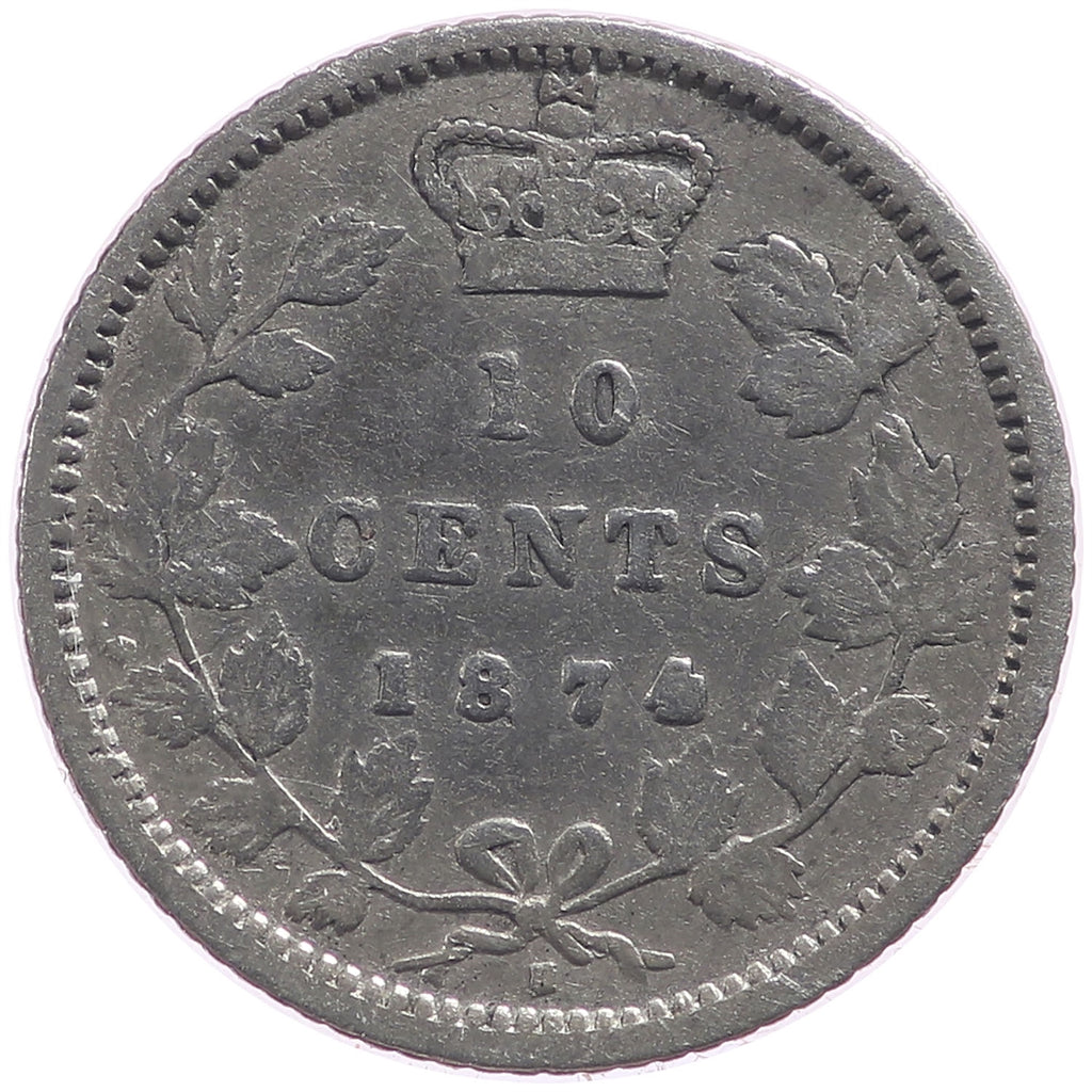 1874H Canada 10-cents VG-F (VG10)