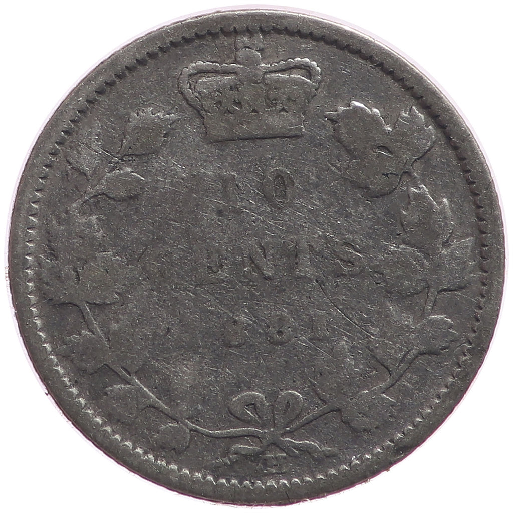 1881H Obv. 2 Canada 10-cents Good (G4)