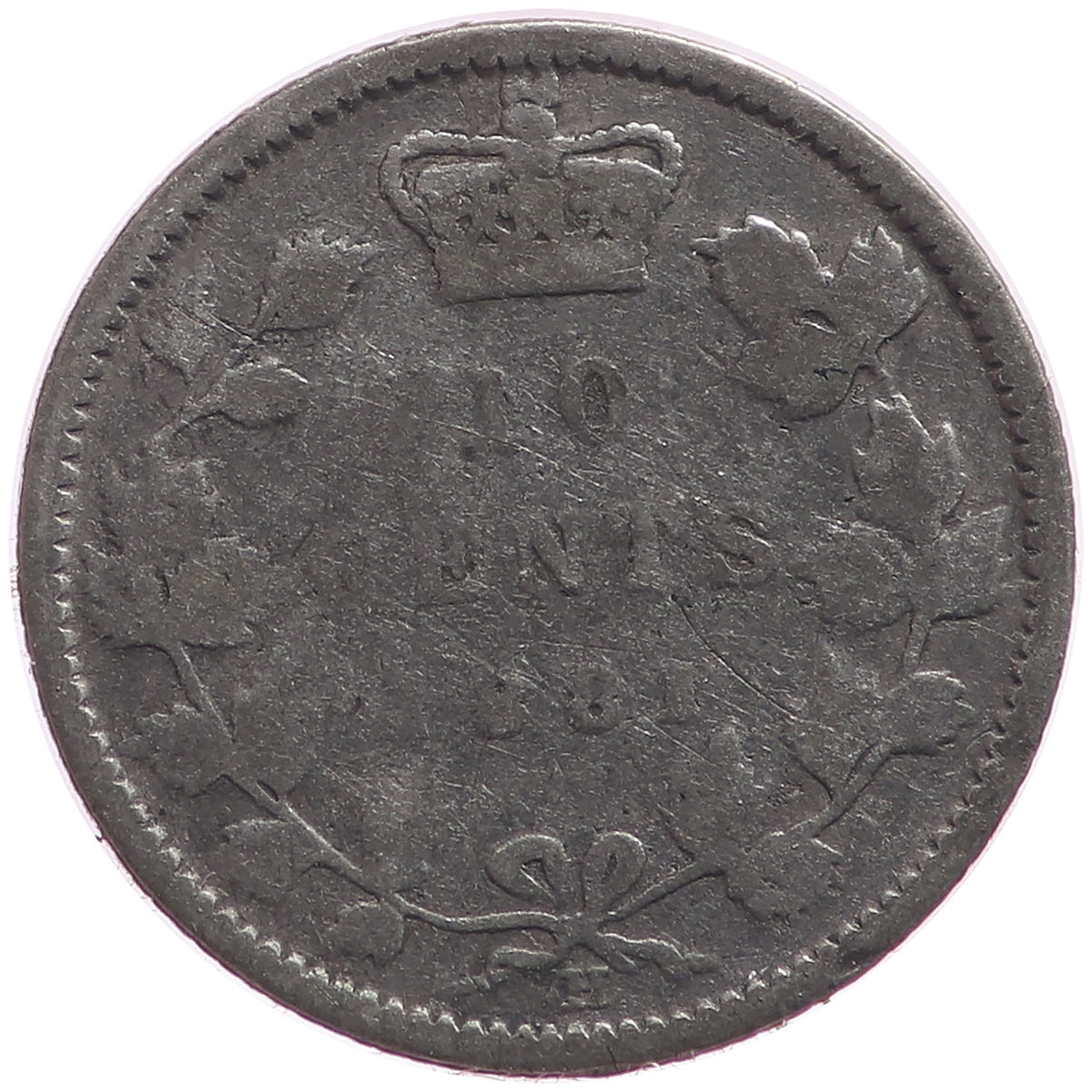 1881H Obv. 2 Canada 10-cents Good (G4)