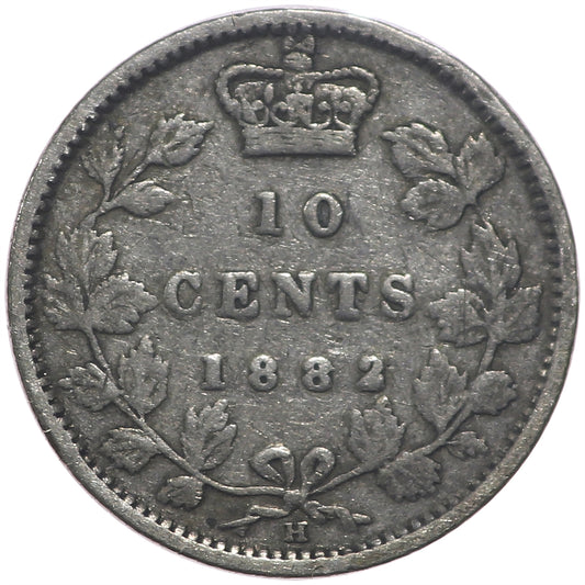 1882H Canada 10-cents VG-F (VG10) $