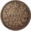 1886 Large Knobbed 6 Obv. 4 Canada 10-cents G-VG (G-6) $