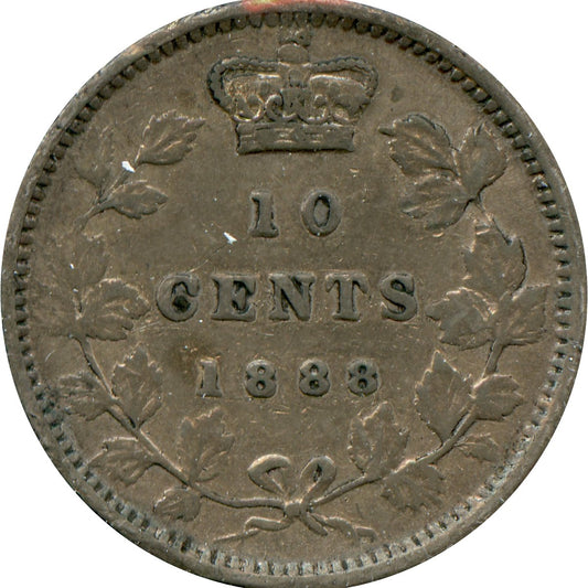 1888 Canada 10-cents F-VF (F15) $