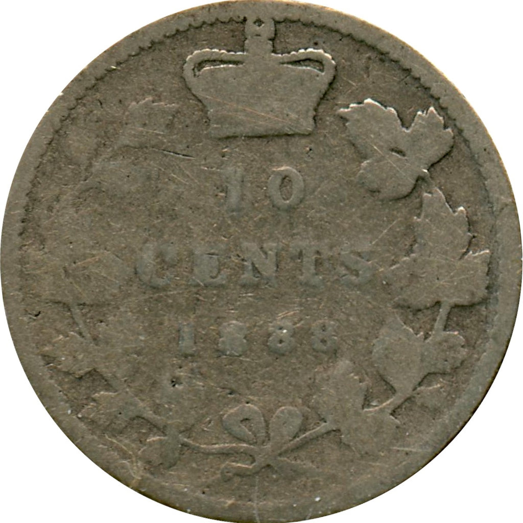 1888 Canada 10-cents About Good (AG-3)