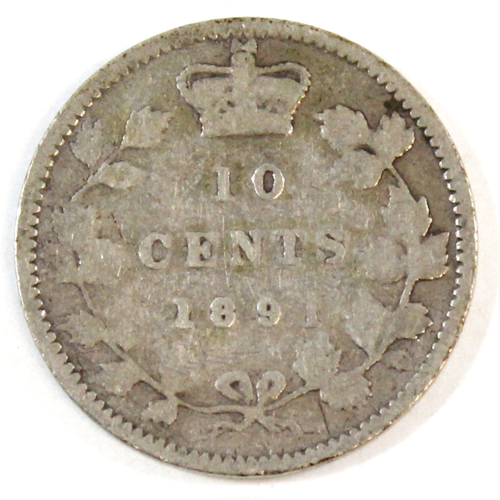 1891 22 Leaves Canada 10-cents Good (G-4)