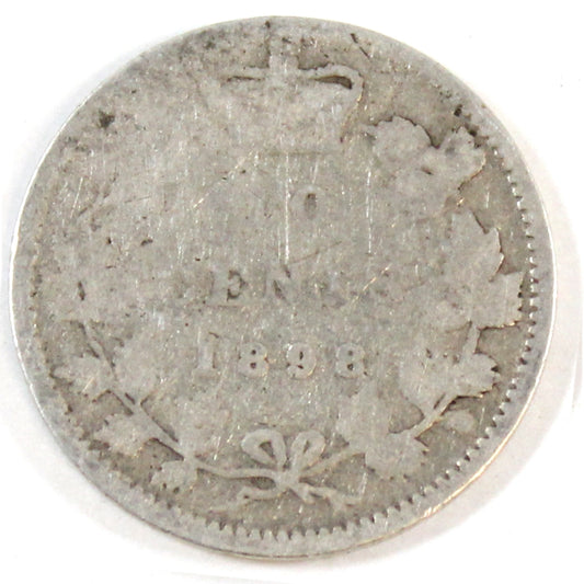 1898 Obv. 6 Canada 10-cents Good (G4)