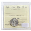 1964 Canada 10-cents ICCS Certified MS-66