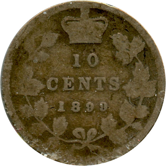 1899 Small 9's Canada 10-cents About Good (AG3)