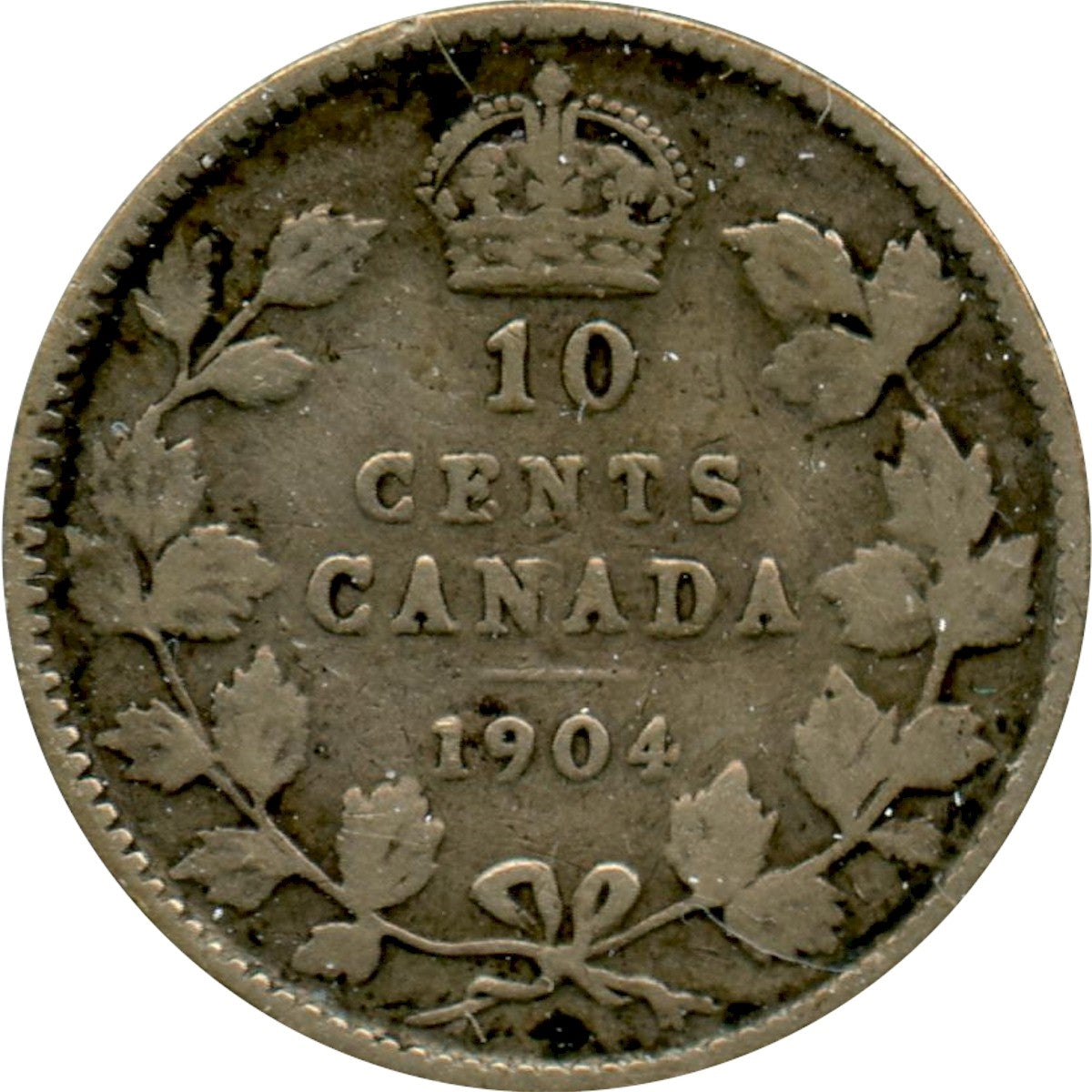 1904 Canada 10-cents Very Good (VG8)