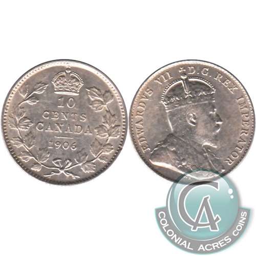 1906 Canada 10-cents Extra Fine (EF-40) $