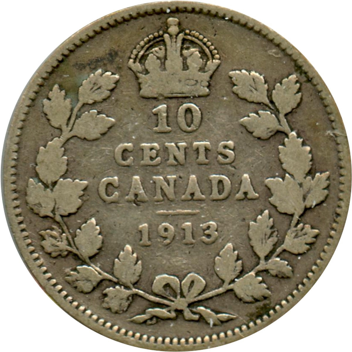 1913 Canada 10-cents Good (G4)