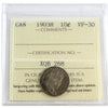 1903H Canada 10-cents ICCS Certified VF30