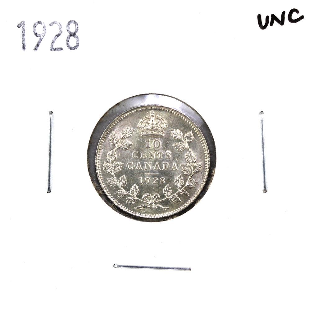 1928 Canada 10-cents Uncirculated (MS60) $