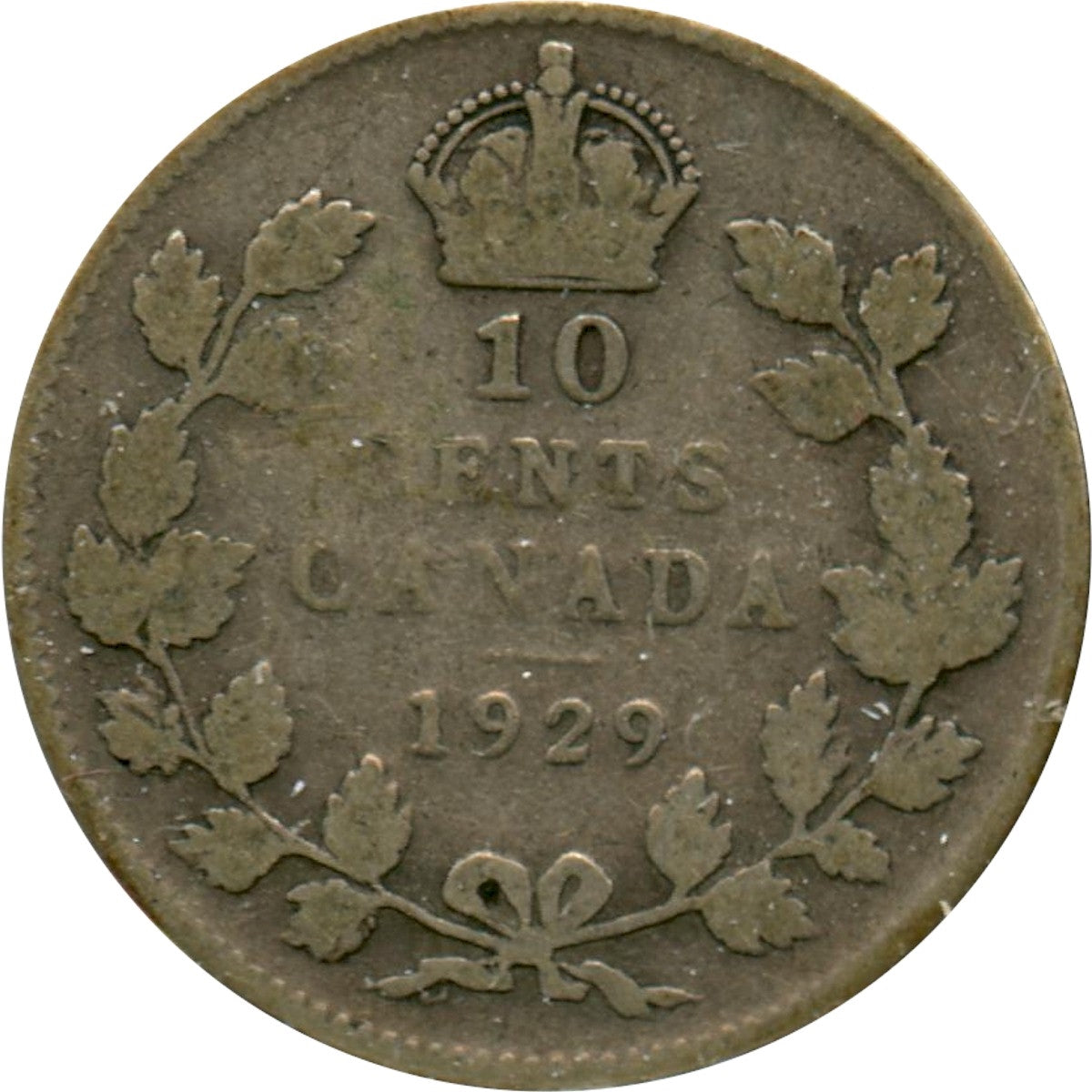 1929 Canada 10-cents Good (G4)