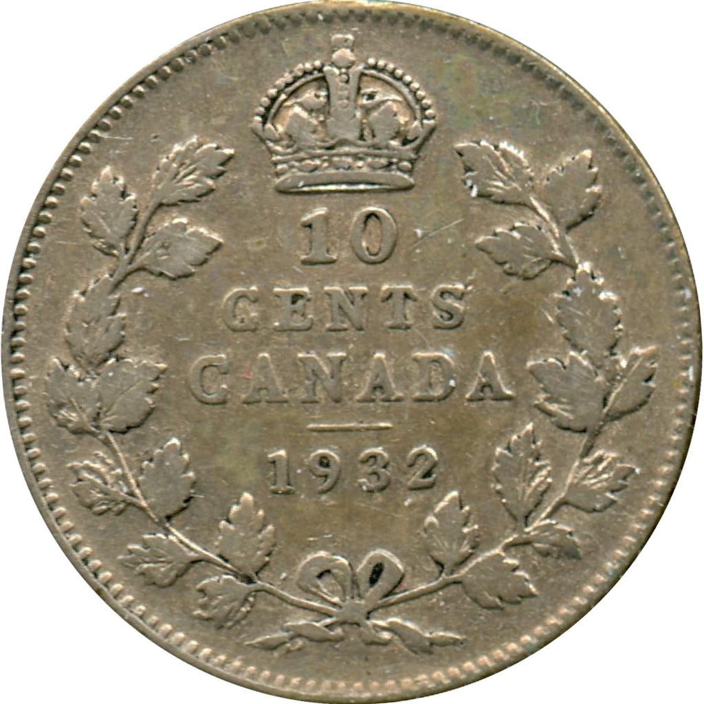 1932 Canada 10-cents Very Fine (VF-20)