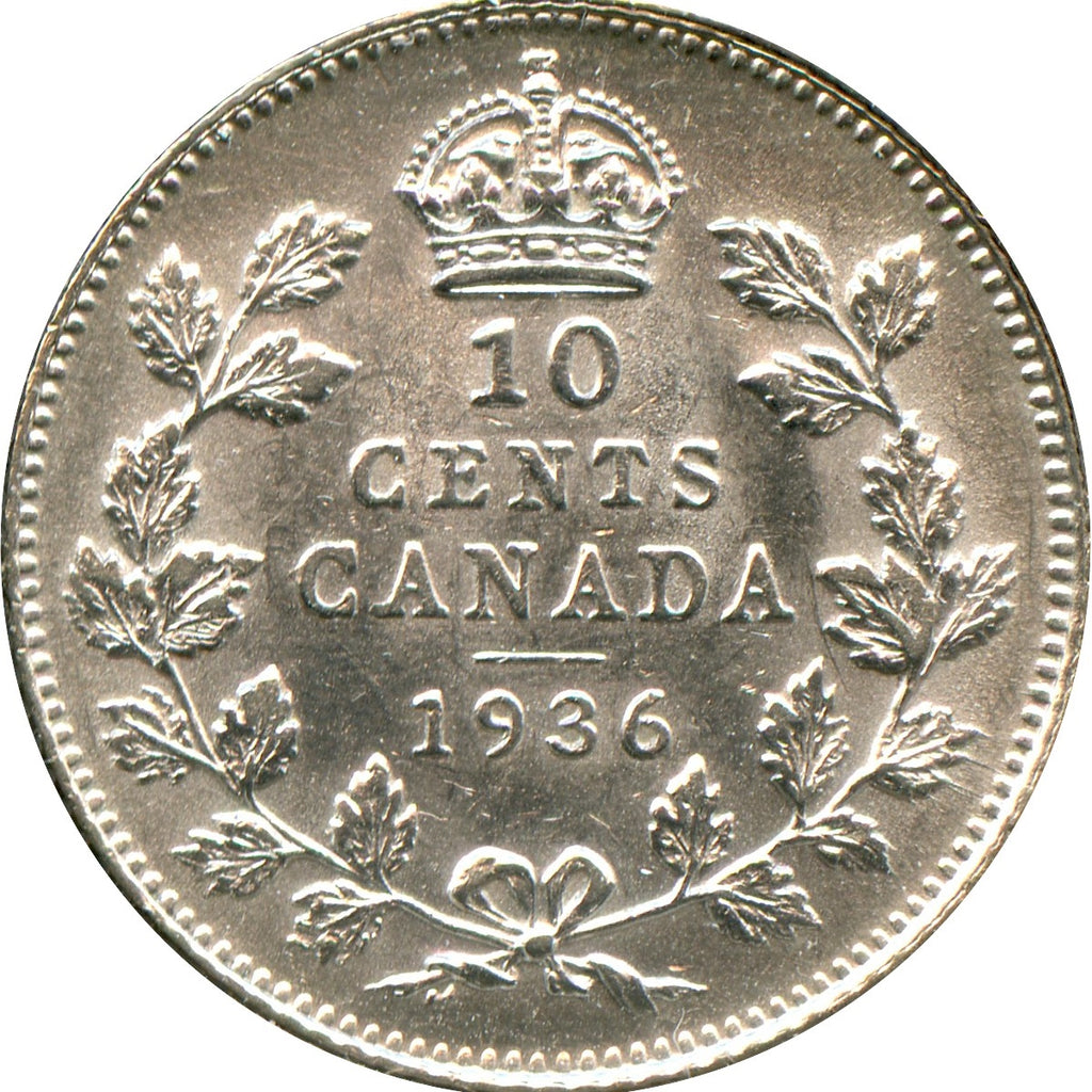 1936 Canada 10-cent AU-UNC (AU55) $