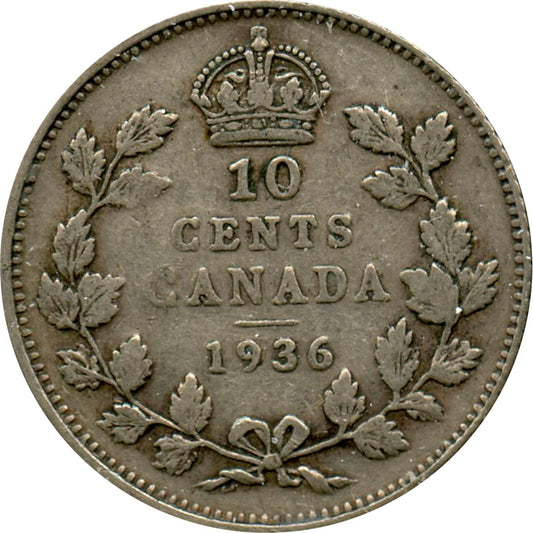 1936 Canada 10-cent Very Fine (VF-20)