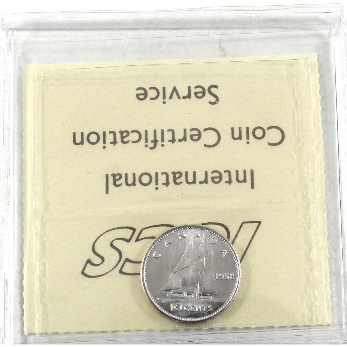 1958 Canada 10-cents ICCS Certified MS65 Cameo