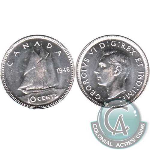 1946 Canada 10-cent UNC+ (MS62)