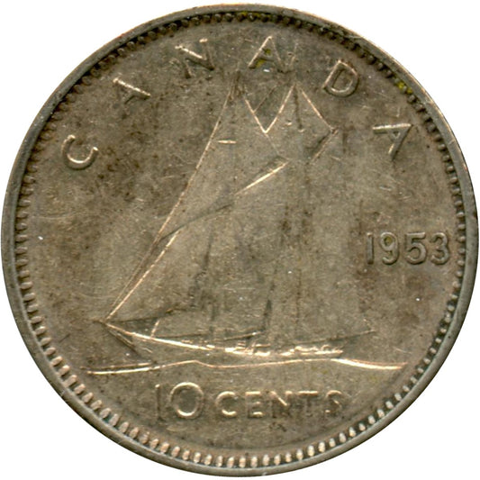 1953 NSS Canada 10-cents Circulated