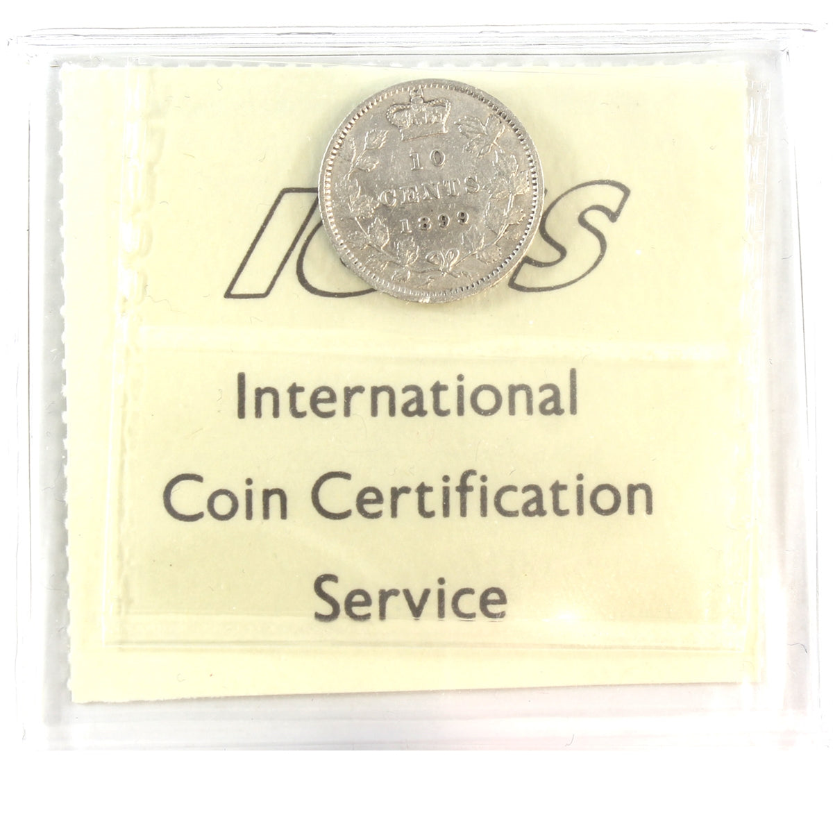 1899 Large 9 Canada 10-cents ICCS Certified VF20