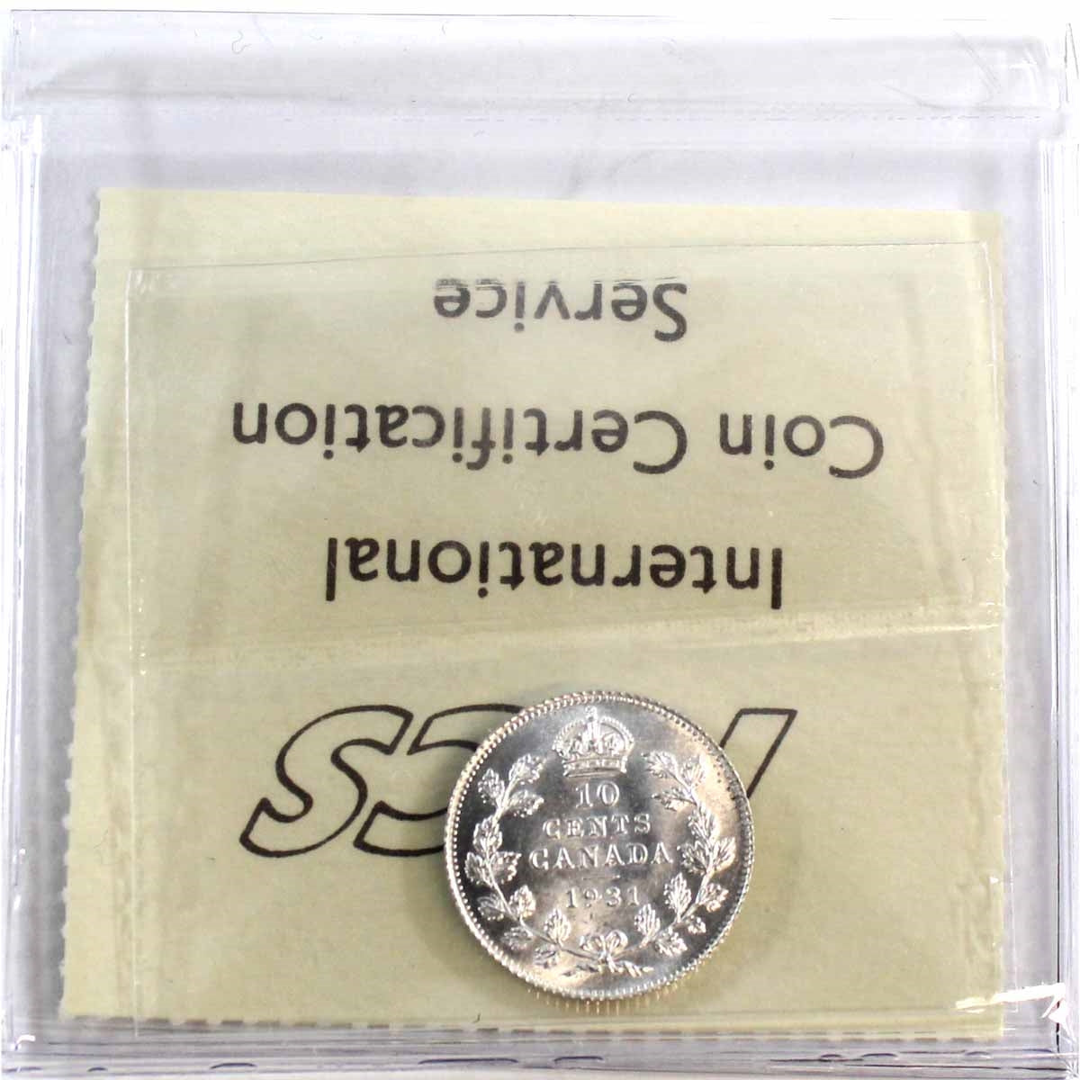1931 Canada 10-cents ICCS Certified MS63