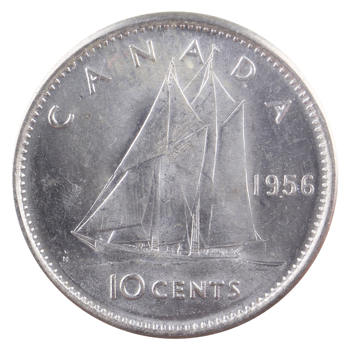 1956 Dot Canada 10-cents ICCS Certified MS63