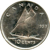 1959 Canada 10-cents Choice Brilliant Uncirculated (MS64)