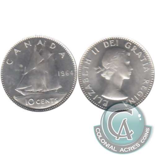 1964 Canada 10-cents UNC+ (MS62)