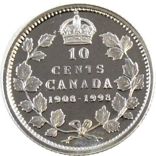1998 (1908-1998) Commem. Canada 10-cent Proof