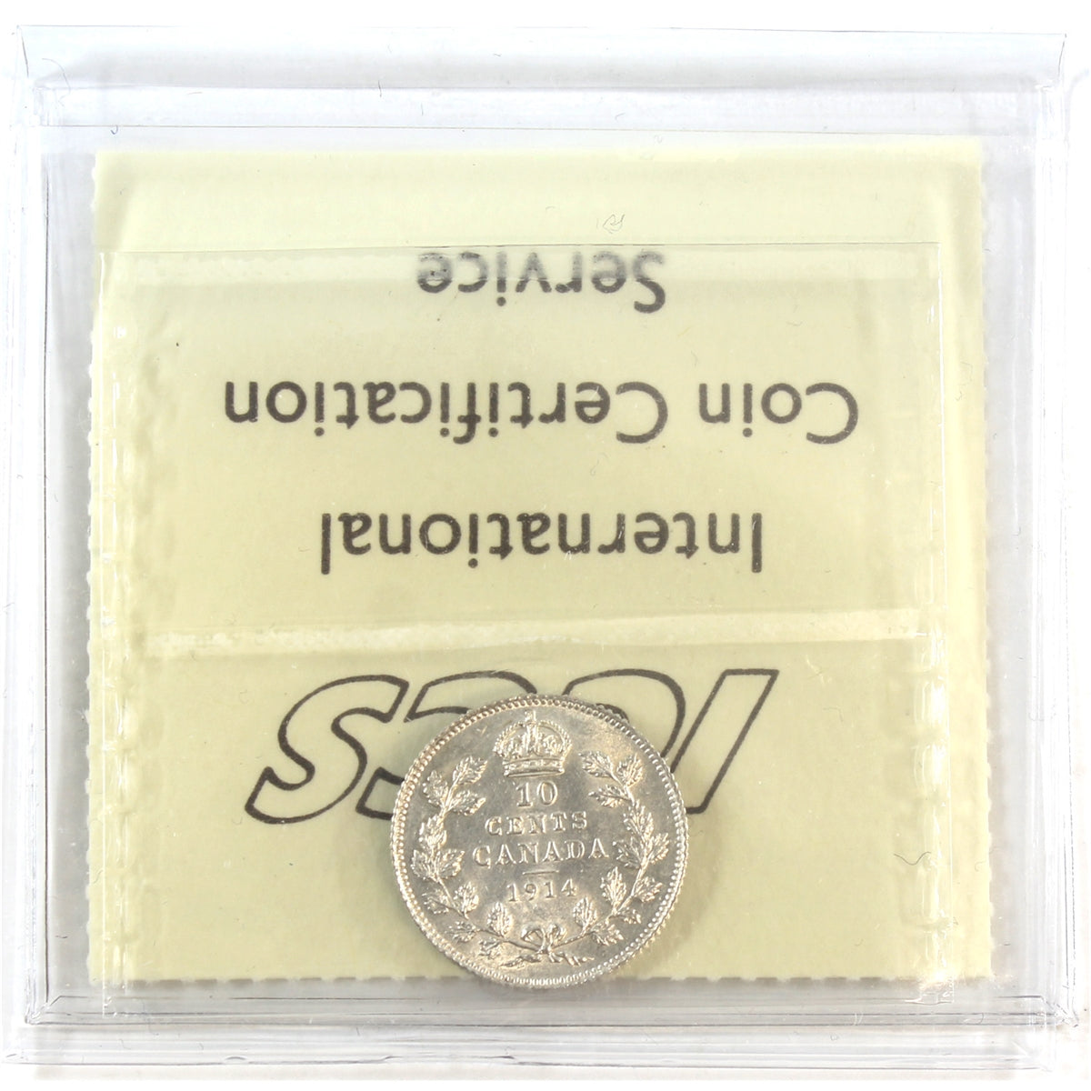 1914 Canada 10-cents ICCS Certified EF-45
