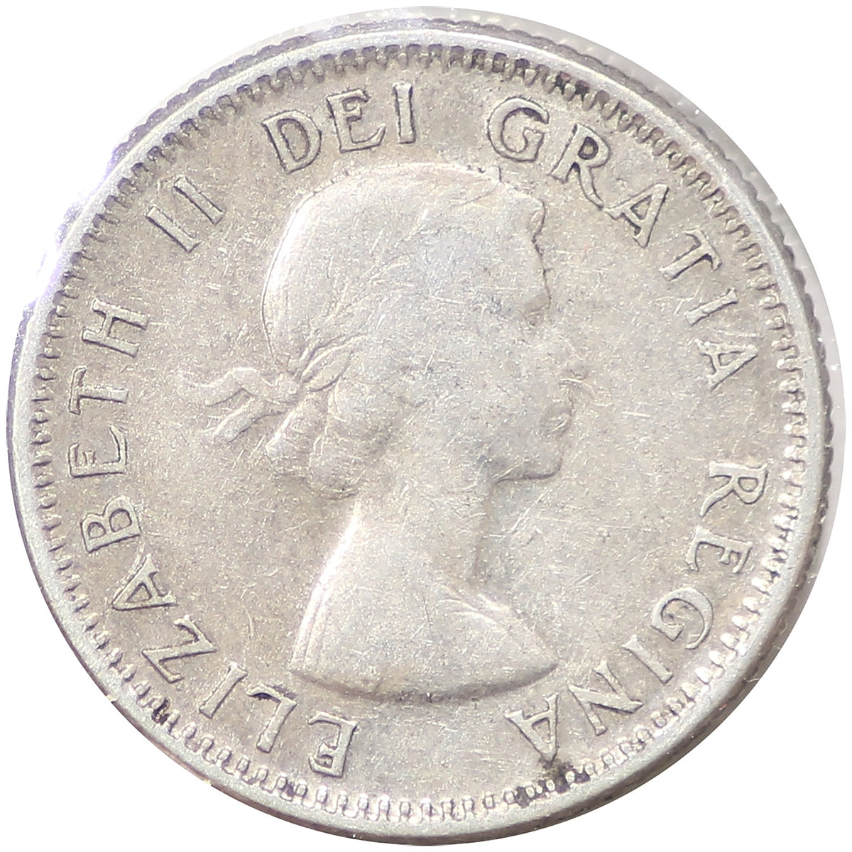 1956 Dot Canada 10-cents Fine (F12)