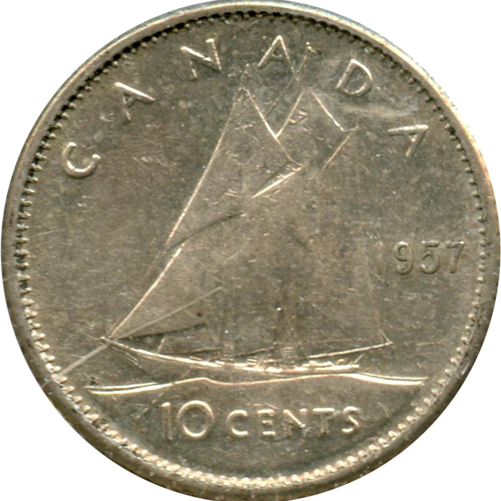1957 Canada 10-cents Extra Fine (EF40)
