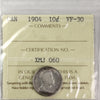 1904 Canada 10-cents ICCS Certified VF30