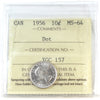 1956 Dot Canada 10-cents ICCS Certified MS64