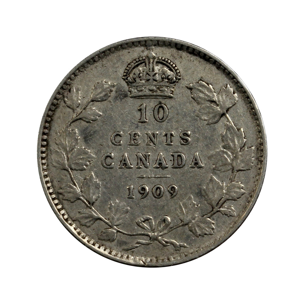 1909 Victorian Leaves Canada 10-cents F-VF (F15)