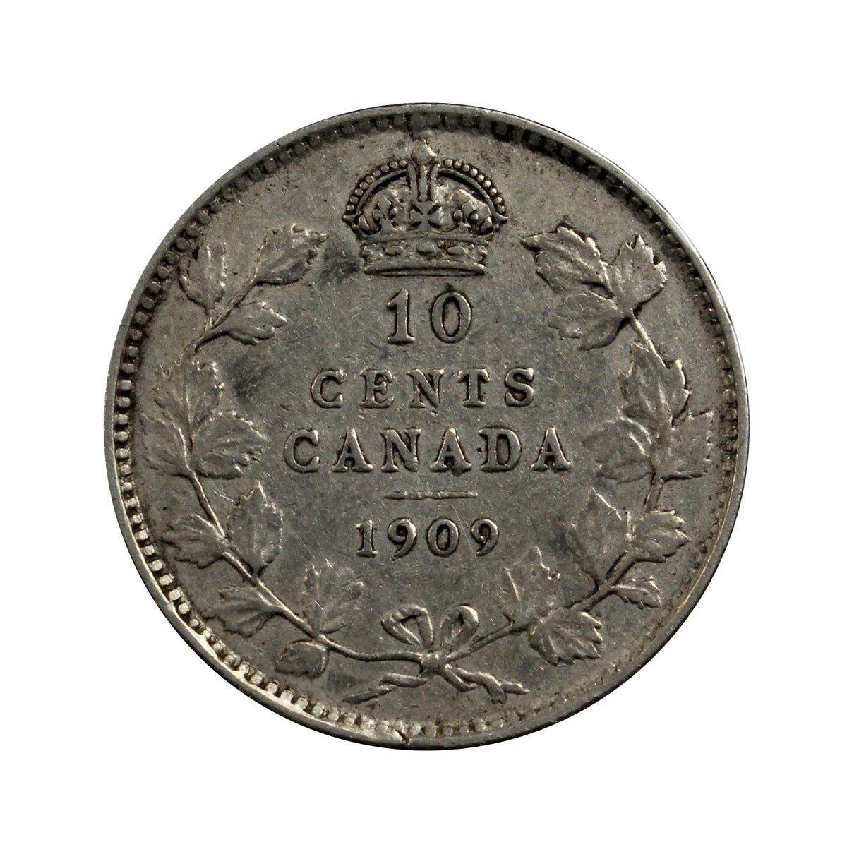 1909 Victorian Leaves Canada 10-cents F-VF (F15)
