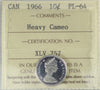 1966 Canada 10-cents ICCS Certified PL-64 Heavy Cameo