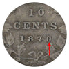 1870 Narrow 0 Canada 10-cents ICCS Certified VG10