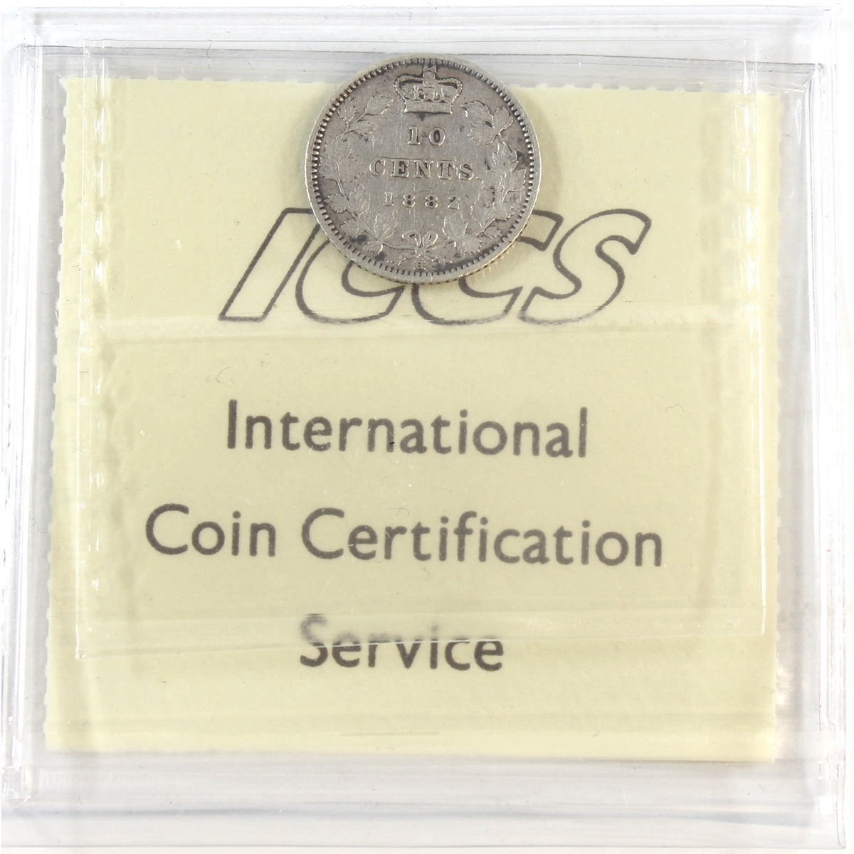 1882H Canada 10-cents ICCS Certified VF20