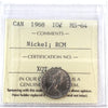 1968 Nickel, RCM Canada 10-cents ICCS Certified MS-64