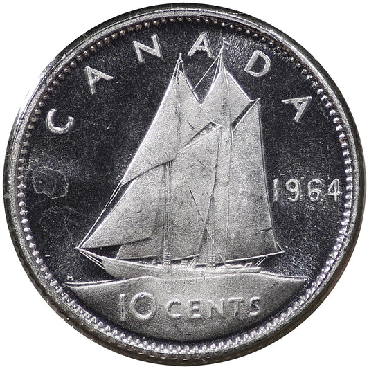 1964 Canada 10-cents Brilliant Unicirculated Cameo (MS63)