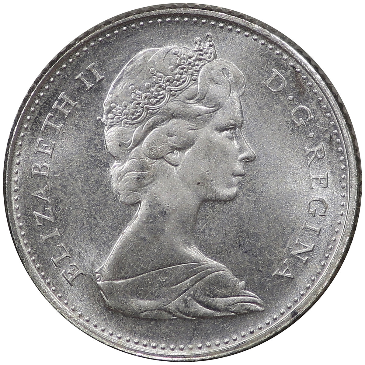 1968 Silver Canada 10-cents Choice Brilliant Uncirculated (MS64)